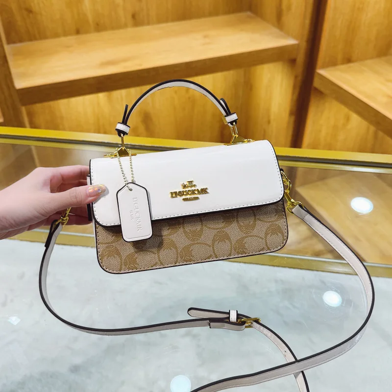 

Vintage Printed Small Square Handbag for Women Luxury Designer Style Handheld/Shoulder/Crossbody Ideal for Daily Commute Office