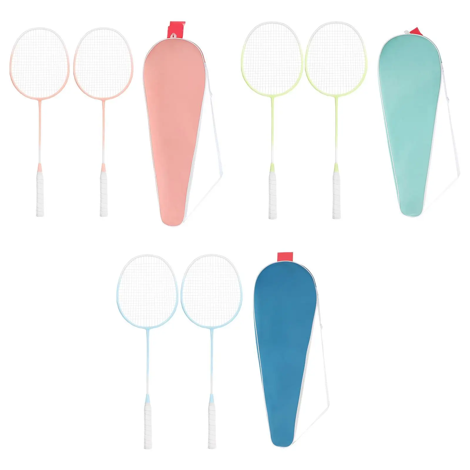 

Набор светящихся ракеток для бадминтона с противоскользящей ручкой, легкий светится в темноте