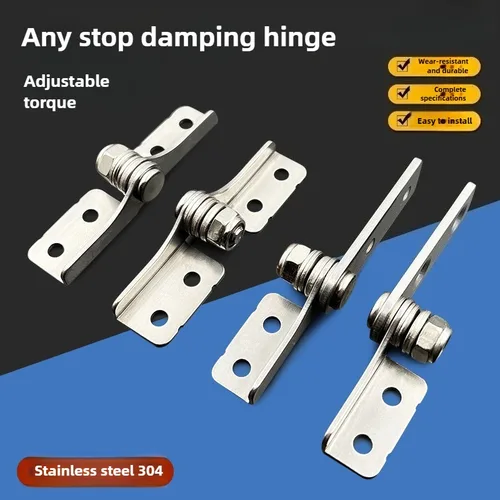 Bisagra de amortiguación de acero inoxidable 304 Cualquier parada Cualquier parada Pareja de bisagra Pivote ajustable para conexión de equipos