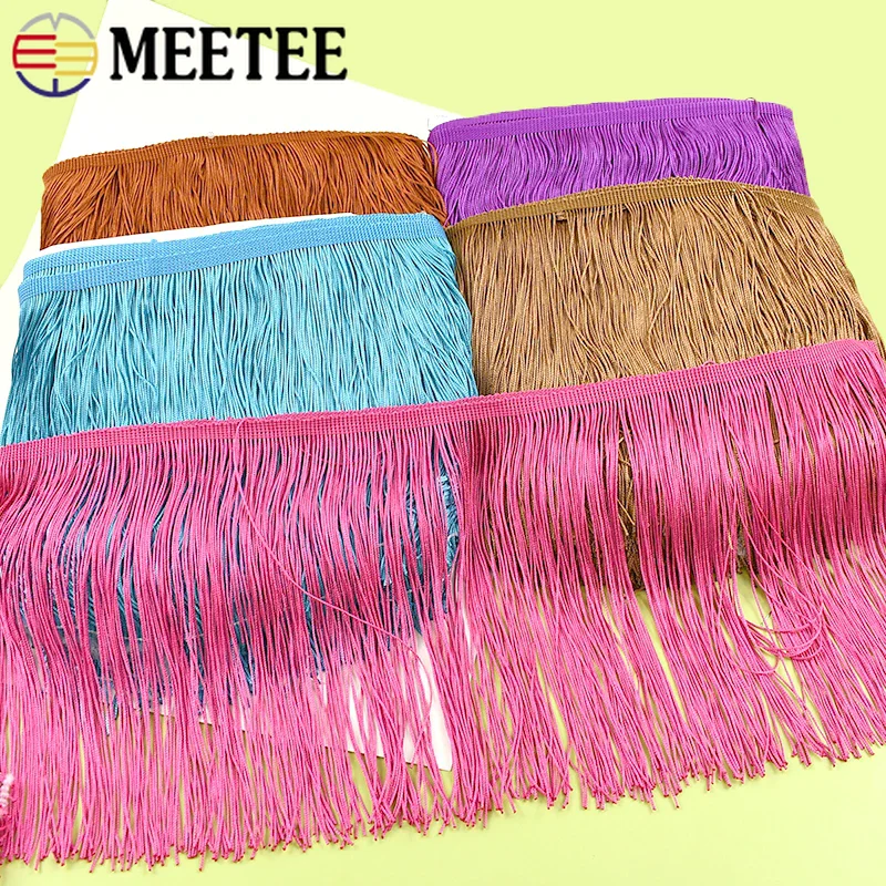 

10Yards Meetee 10/15/20/30cm Tassel Fringe Curtain Decorative Trimmings Stitching Tassels for Latin Skirt DIY Sewing Accessories