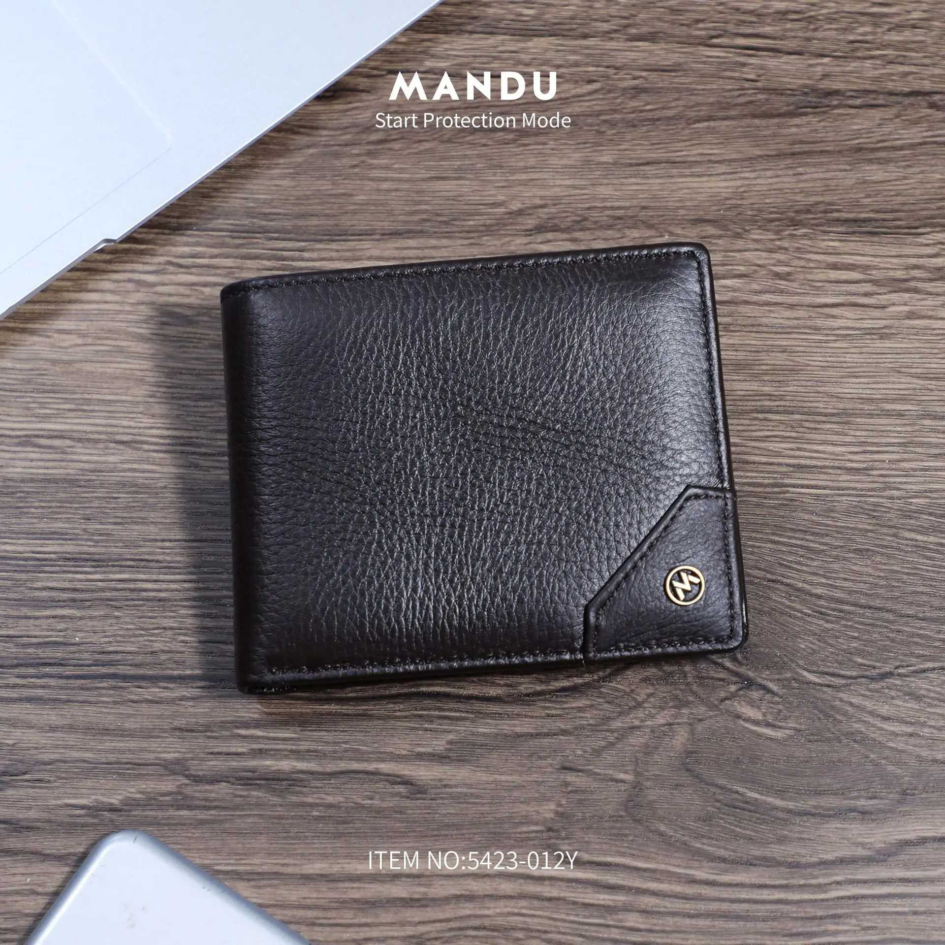 محفظة رجالية، حامل نقود من الجلد الطبيعي مضاد للسرقة، سعة كبيرة ومتعددة الفتحات لتخزين بطاقة SIM الفضفاضة، محفظة عمل