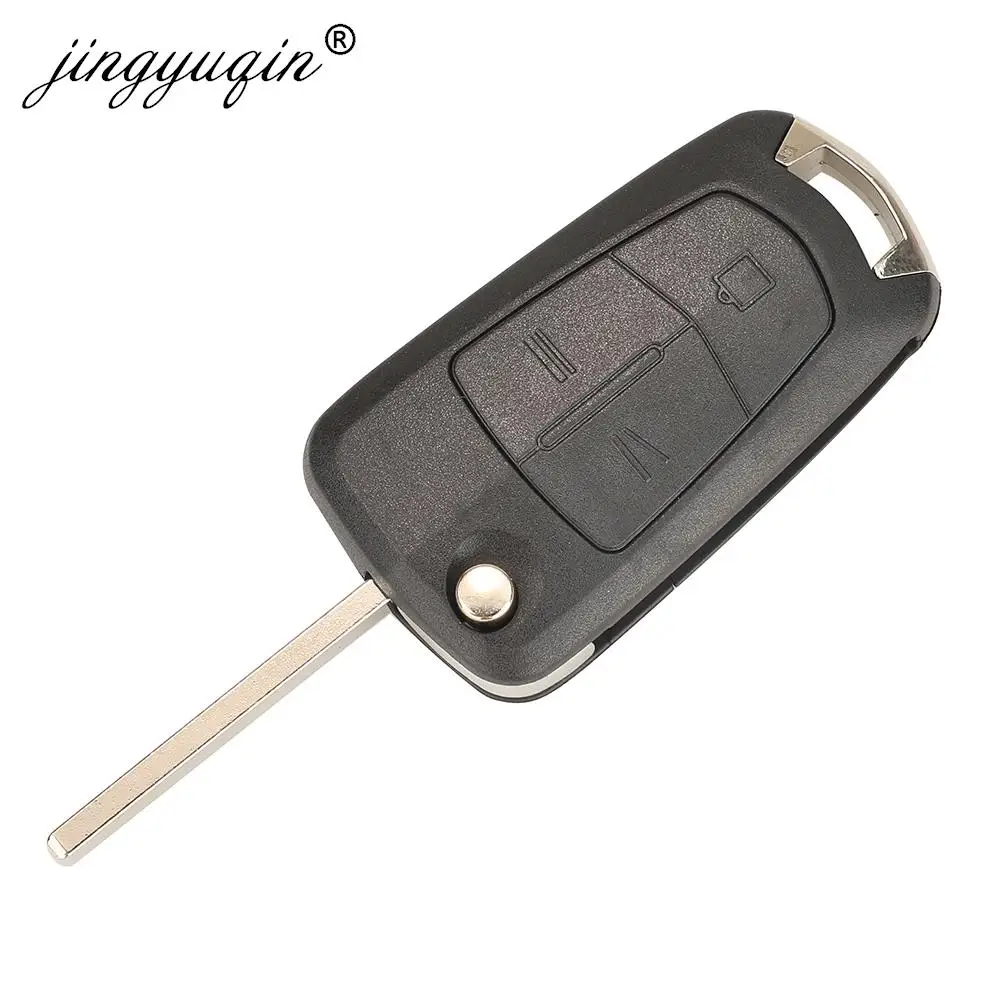 Jingyuqin 2/3 Butoons Uncut pieghevole Flip Remote Key Case Shell Fob per Vauxhall / Opel / Astra H / Corsa D / Vectra C / Zafira