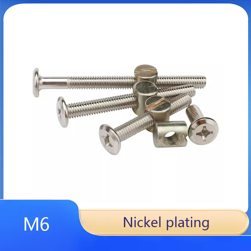 

Nickel-Plated Phillips-Head Screws M6 Length: 20/25/30/35/40/45/50/55/60/65/70/75/80/85/90/100-140mm With M6 Female Thread