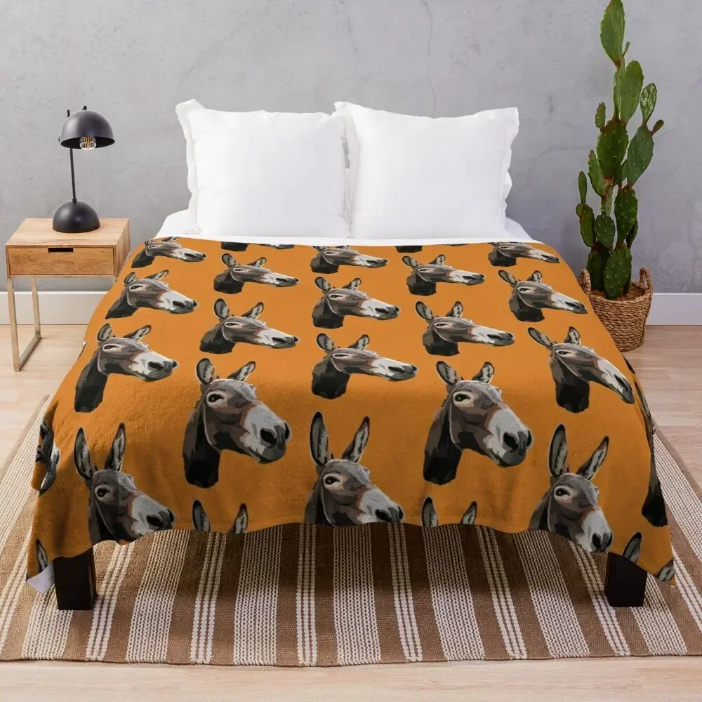 

D is for Donkey Throw Blanket Easy Care Comfortable Blanket for Couch