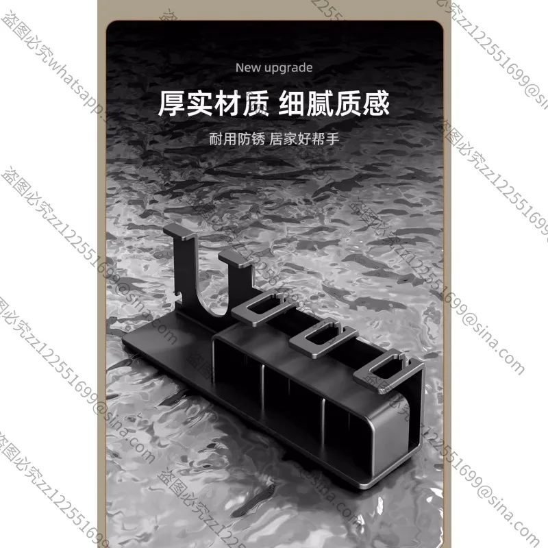 Suitable for Toothbrush Holder, Shelf, Bathroom, No Punching, Hair Dryer Bracket, Wall-mounted Type