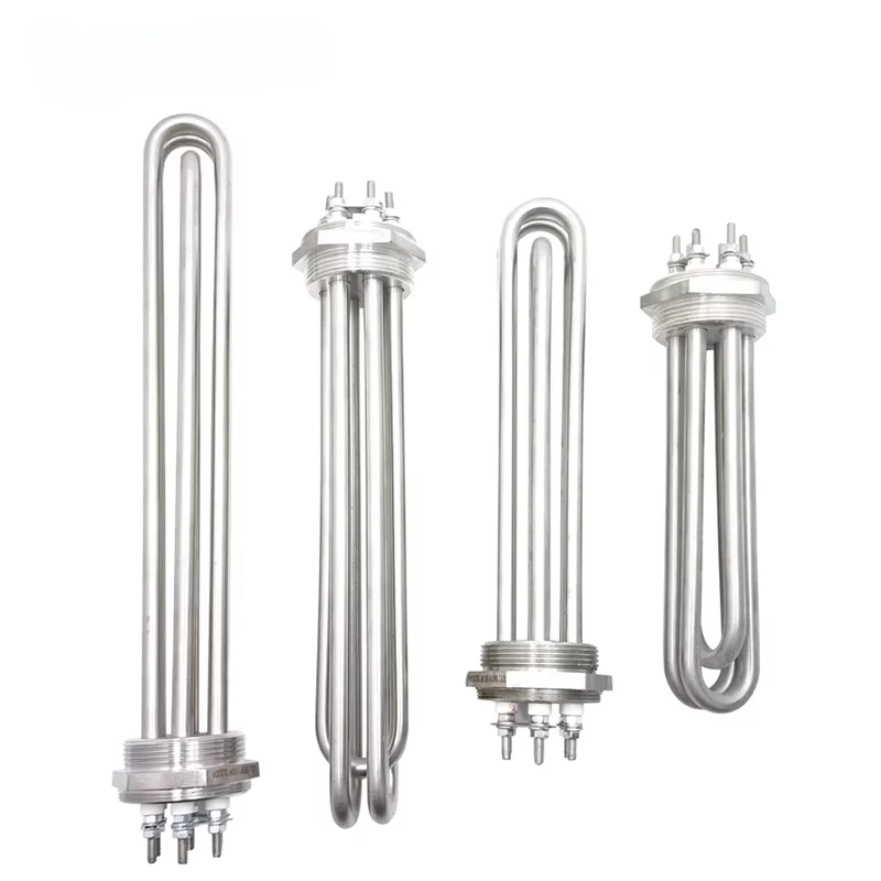220V 380V Stainless Steel Tubular Immersion Heating Element With Thermostat Resistance Core For Water Boiler