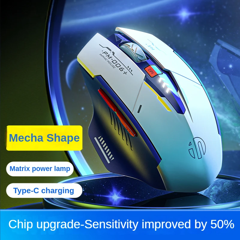 M6P Ergonomic Gaming Wireless Mouse LED Light Mouse Gamer Mice Luminous USB Computer Mouse for Desktop Computer PC Laptop Gaming