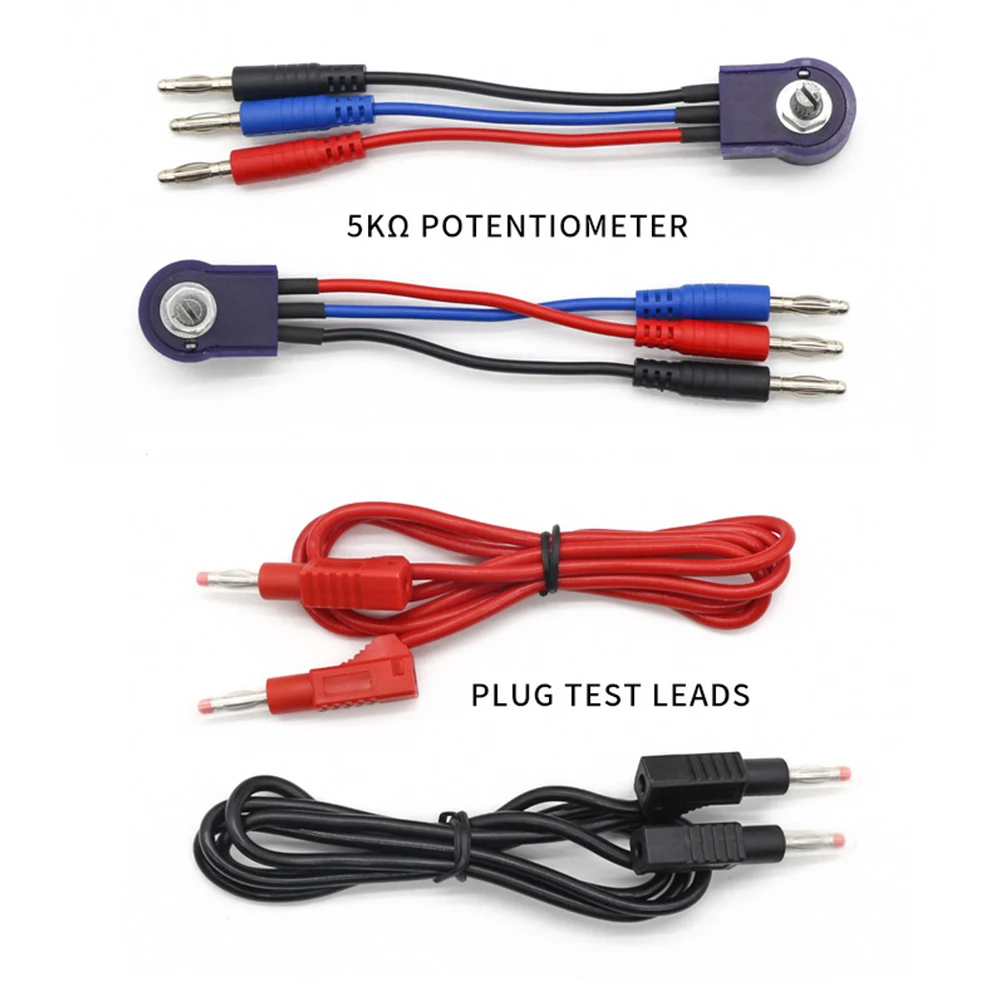 Podofo 70-teiliges Multimeter-Testleitung-Set, essentielles Kfz-Prüfwerkzeug mit Verbindungsstücken, flachen Anschlüssen, elektronischen Steckverbindern, Kabeln, Handwerkzeug-Tester mit 5-kOhm-Potentiometer für Kfz-Tests – Detail 5