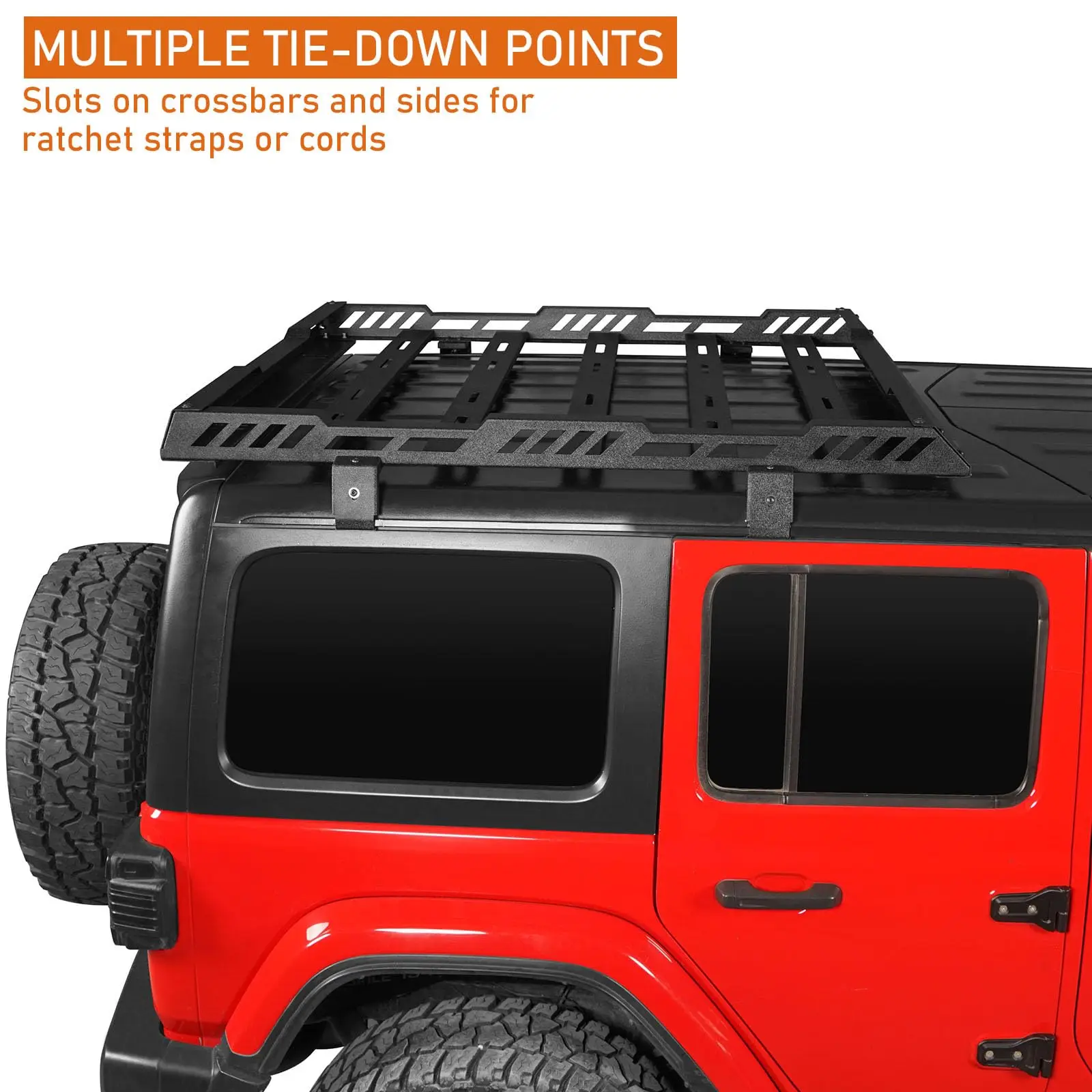 

Steel Cargo Basket Overlanding Roof Rack - Exclusive for 2018 - 2025 Wrangler JL & Gladiator JT Hard Top