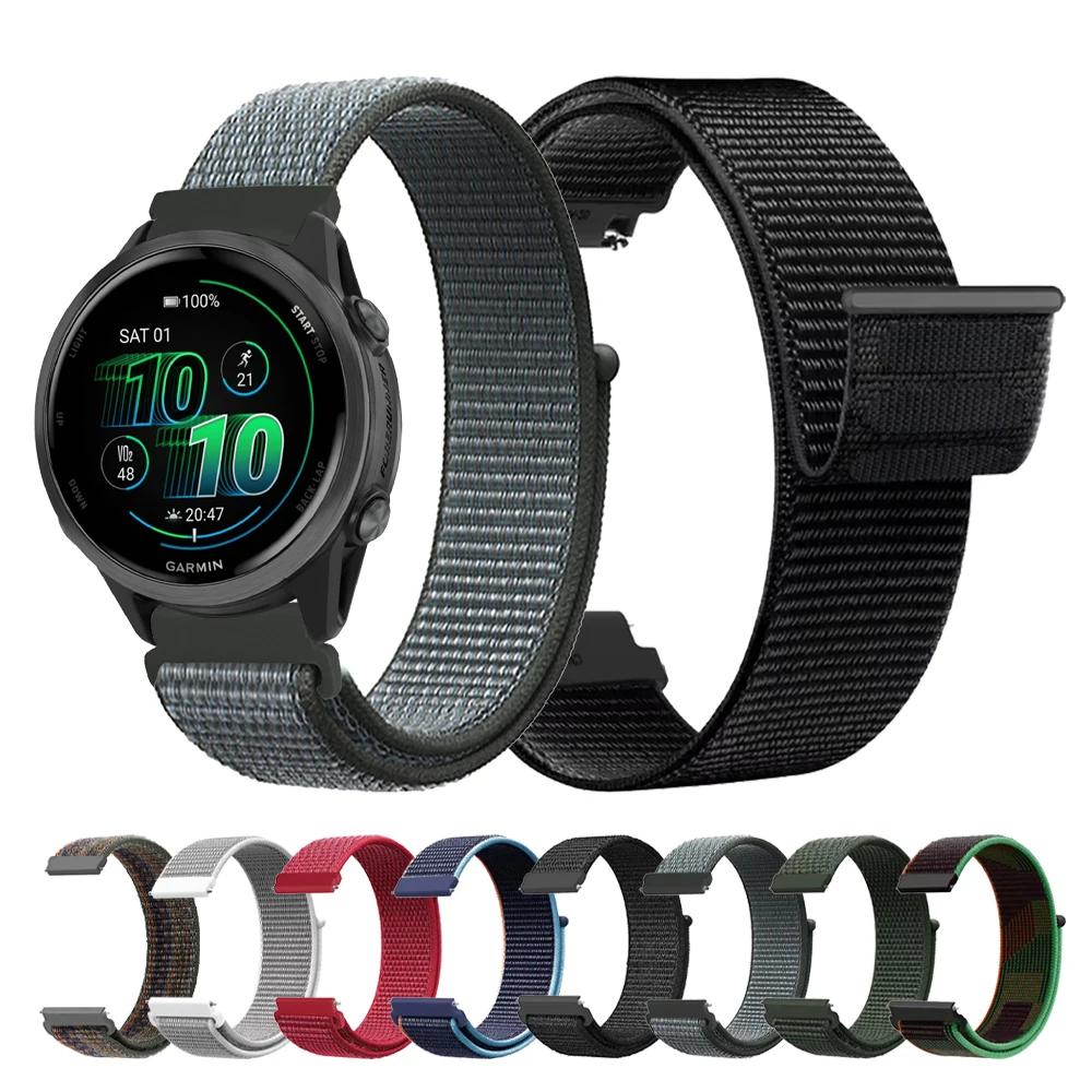 Нейлоновый ремешок для часов 20 мм 22 мм для Garmin Vivoactive 6 5 4/Venu 3, сменный браслет для Garmin Forerunner 570 165 255, ремешок для часов