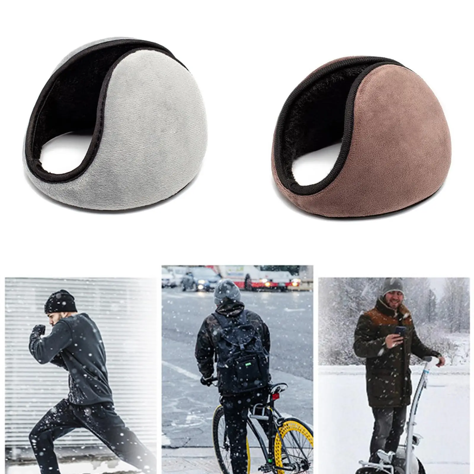 للجنسين شتاء دافئ الفراء غطاء للأذنين في الهواء الطلق الدراجات التزلج الصيد لينة دفئا الصوف الأذن إفشل للنساء الرجال الملابس والاكسسوارات