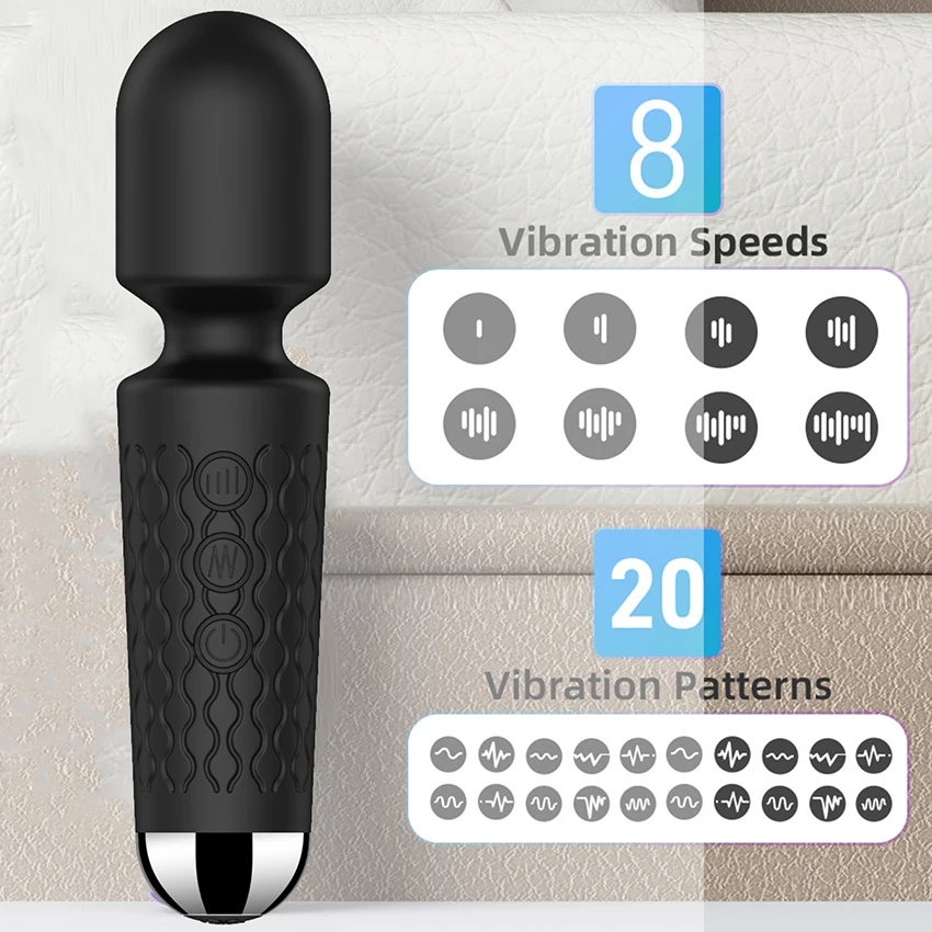 Powerful Vibrators Mini Av Magic Wand Massager Sexual Wellness Clitoris Vibration USB Chargeable Adult Erotic Sex Toys For Women