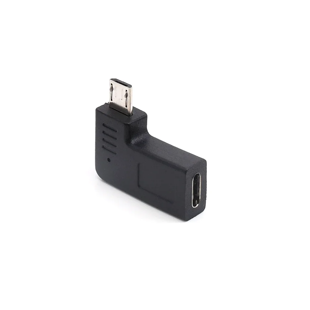 90 degree USB-C adapter Type-C Female to Micro USB 2.0 5Pin Male Data Adapter for mobile phone tablet