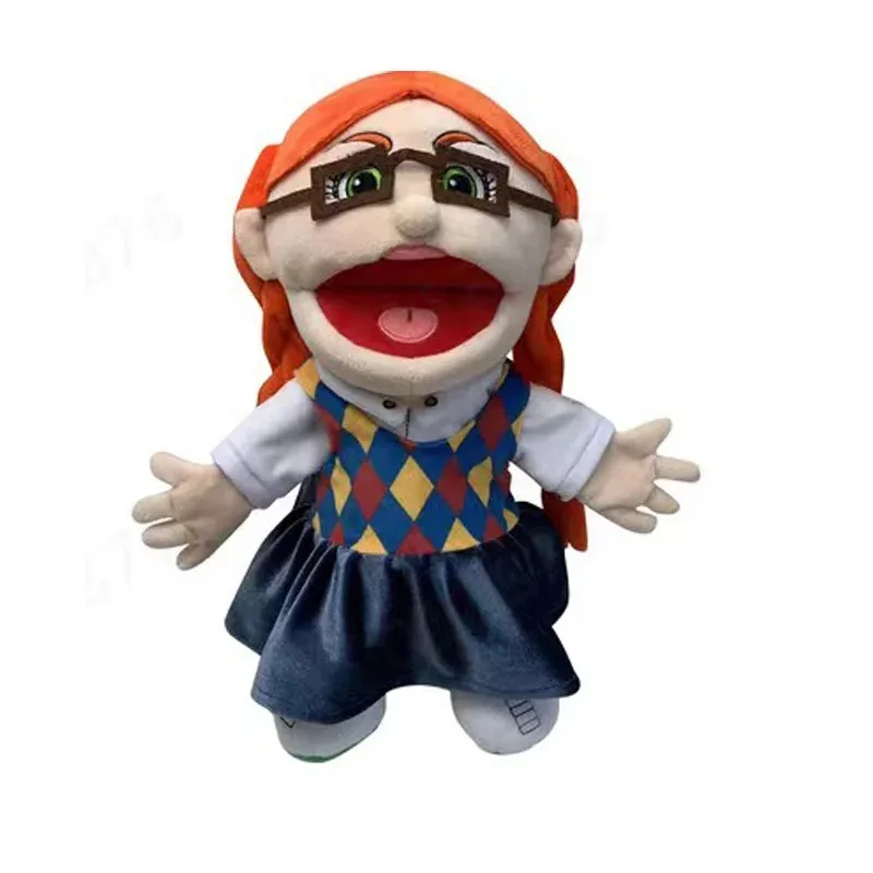 Anime jeffy amigos mão fantoche dos desenhos animados brinquedo plushie macio dos desenhos animados engraçado dedo fantoche para brithday festa