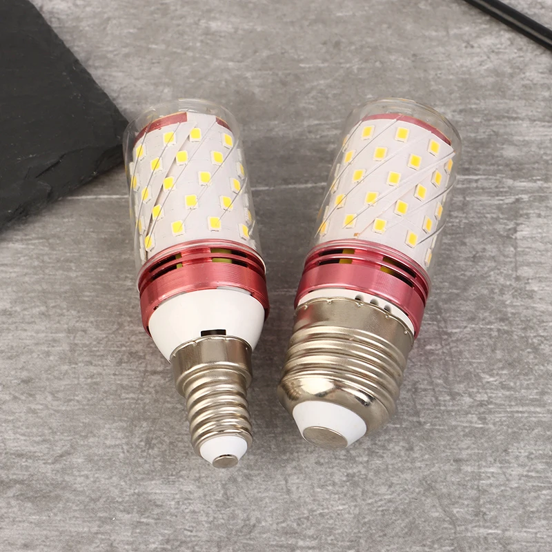 1Pc 220V Żarówka Led E14 E27 Żarówka Led Świeca Stół Kukurydza Lampa Led 12W Żarówka Żyrandol Oświetlenie Świeca LED Światło