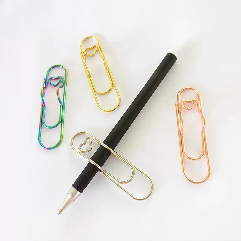 1/10PCs Metal Clip Multifunctional Paper Pen Holder Clip Notebook Pin For Magazine Document Ledger Pin Pocket Accessories