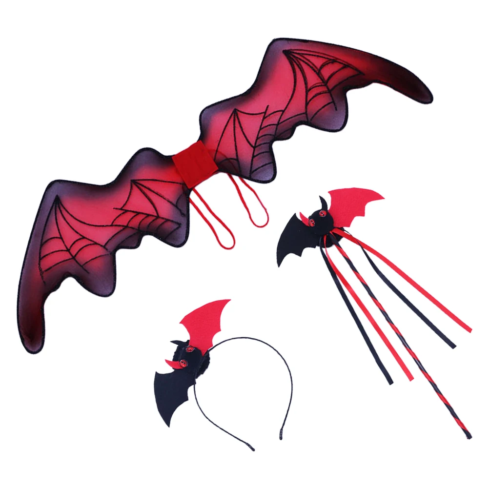 

1 set Bat Wings Costume Accessories Headband Halloween Party Dress Up Cosplay Super Cool Comfortable Matching Themed