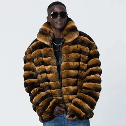 Winter Jacket Man 2024 Rabbit Fur Coat Mens Rex Rabbit Coat Full Skin High Quality Jackets