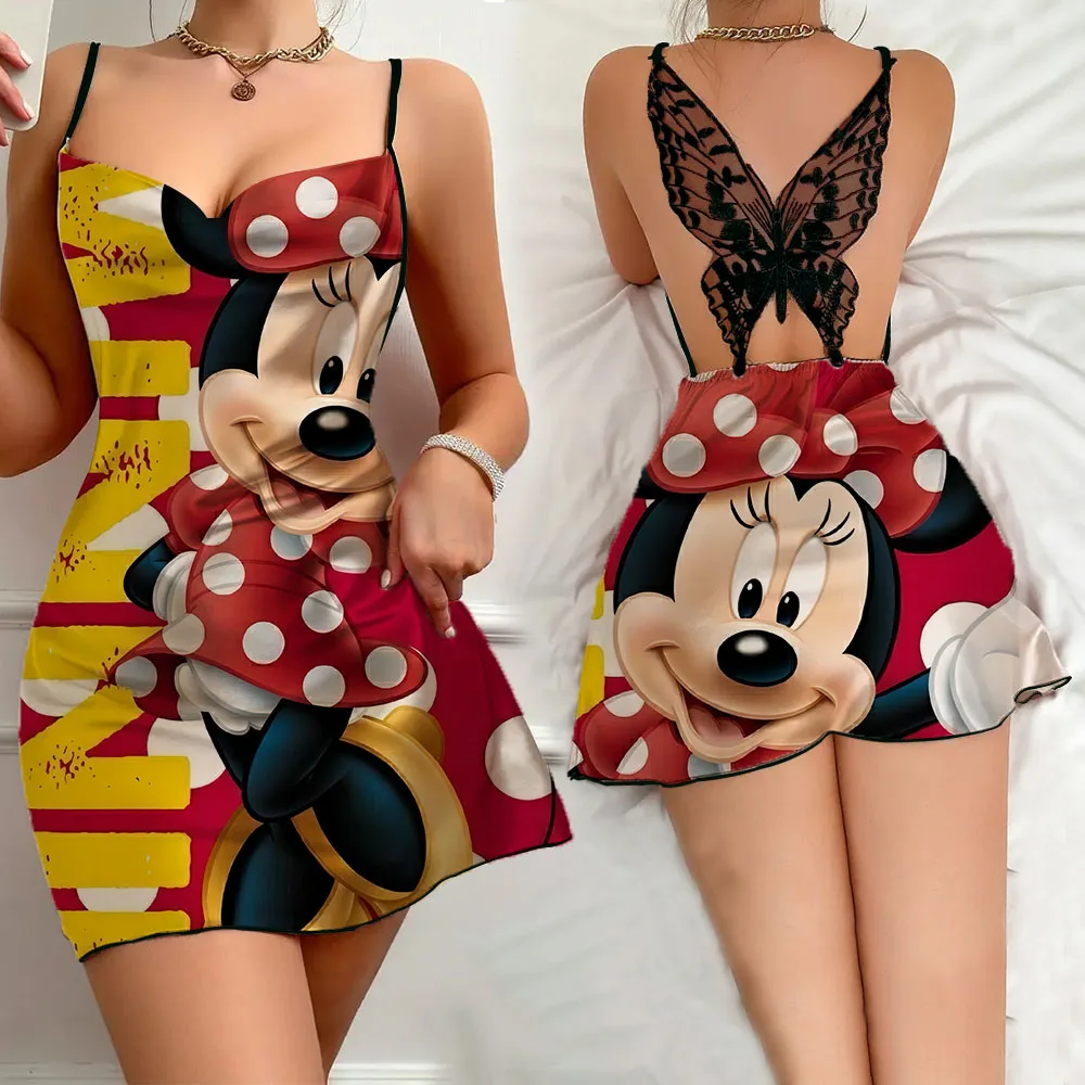 2024 Popular Cartoon Free Shipping Nightgown Summer Women Home Wear Dress New Women's Sleepwear Hot Sexy Style Woman's Nightie