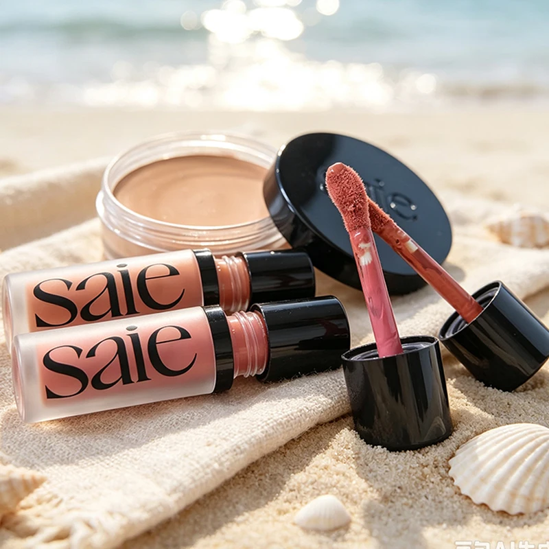 Saie Texture Moisturizing Easy To Push Away Liquid Blusher Luster Natural Liquid High Gloss Gel Facial Contour Cream Cosmetics