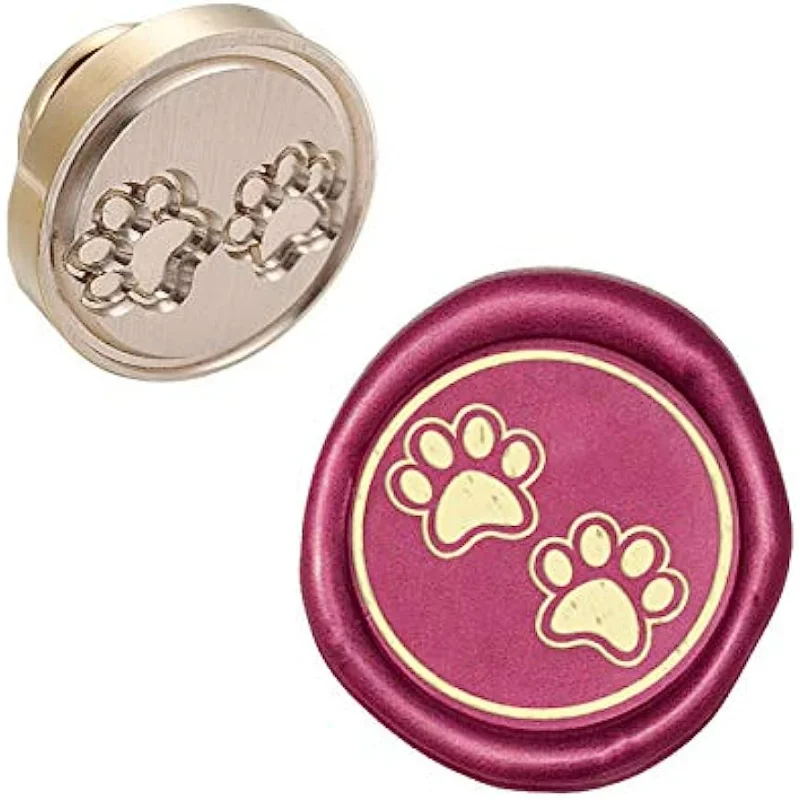 Wax Seal Stamp Heads Only No Handle Sealing Wax Stamp Head Replacement Footprint Vintage Removable Brass Seal Head 25mm