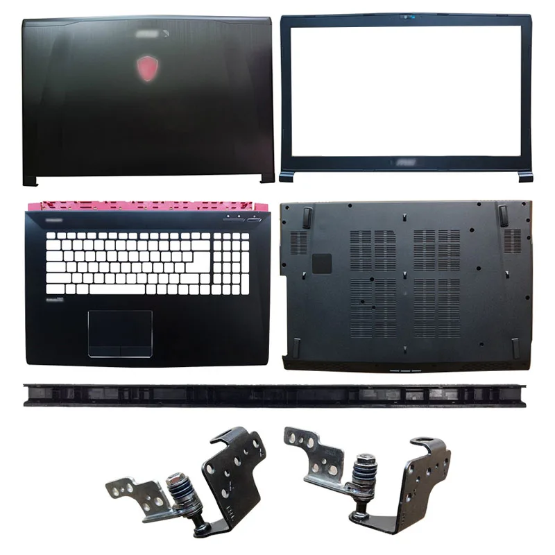 New Black For MSI GE72 GE72VR MS-1791 2QD LCD Back Cover/Front Bezel/Hinges/Palmrest/Bottom Case Top Cover E2P-7910116-Y31