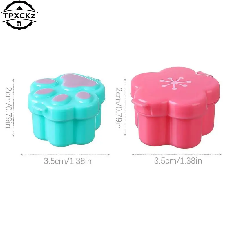 Lunch Bento Soy Sauce Box Container Cute Design Flower Paw Plastic Condiment Dispenser Mini Salad Tomato Sauce Dressing Bottle