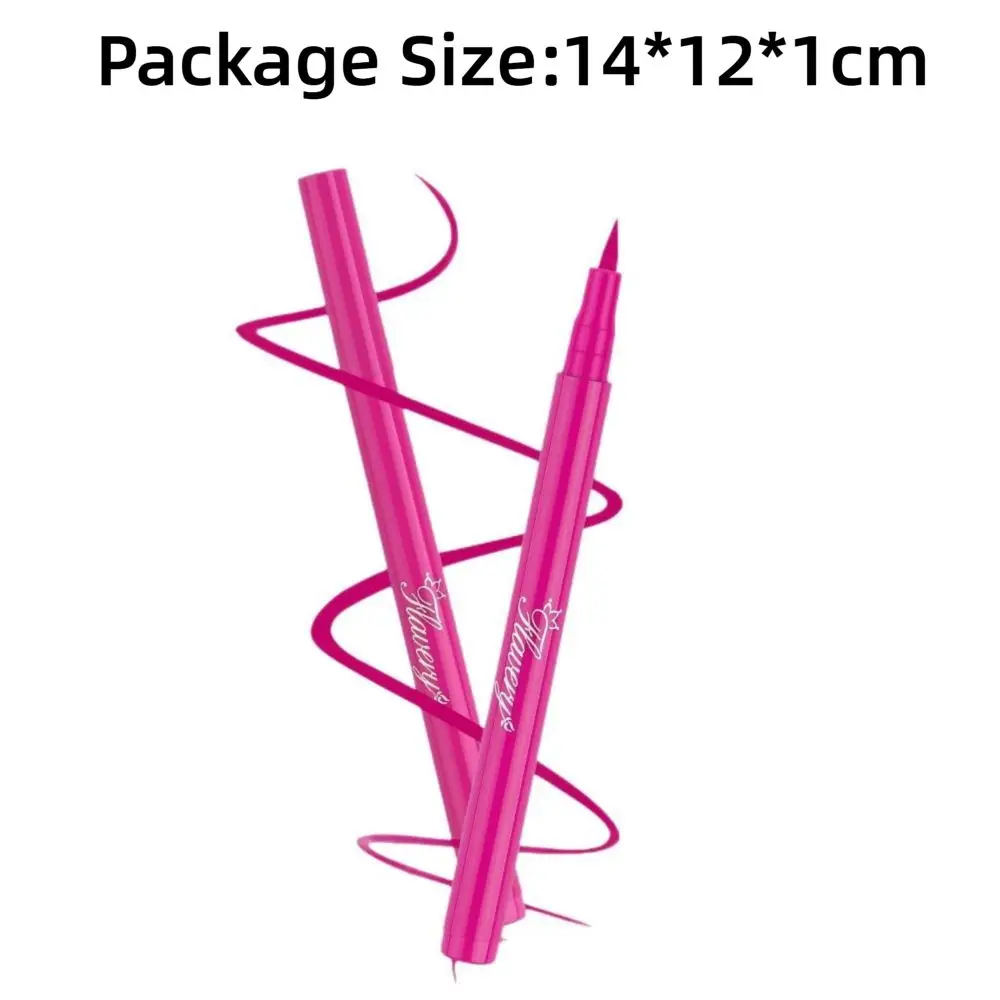 Juego de 12 colores de delineador de ojos líquido mate con punta de precisión, colores neón a prueba de manchas, lápiz delineador de ojos colorido, fácil aplicación