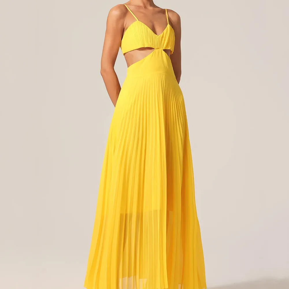 

Customized A-line Evening Dresses Floor-length Spaghetti Strap Sleeveless Prom Gown Simple Fashion Draped Backless Party Gown