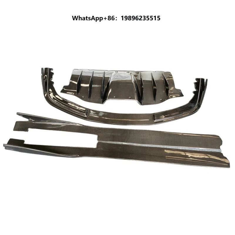 For 458V  Carbon Fiber Body Kit Front Lip Side Skirts Rear Diffuser Spoiler Exterior Accessories