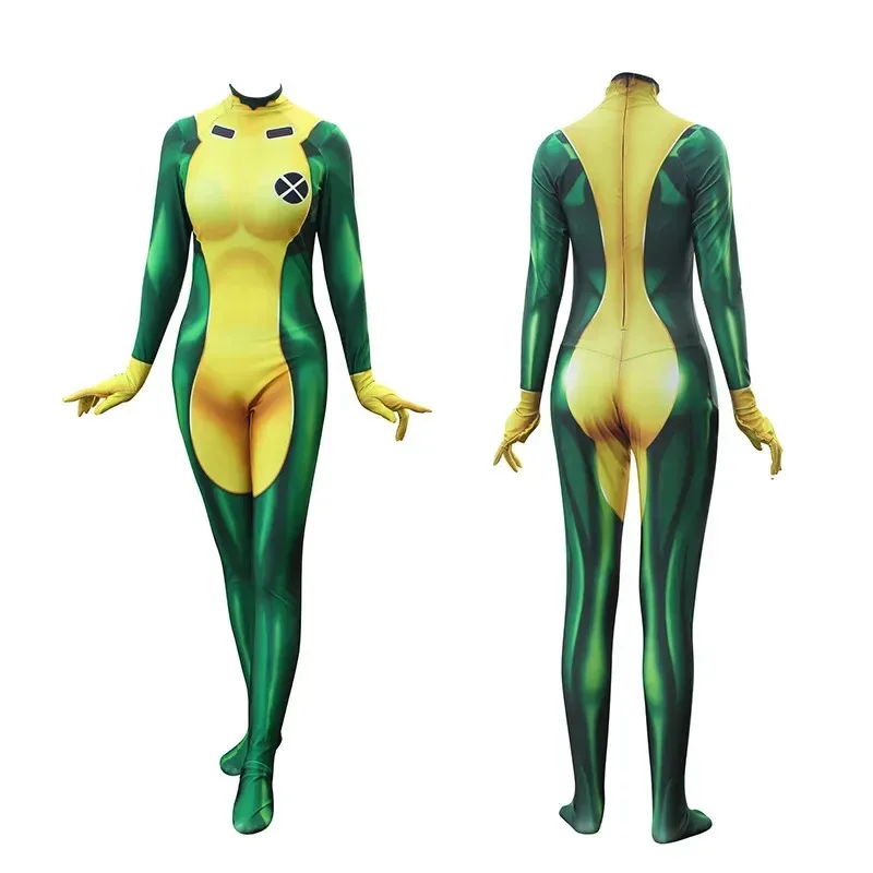 New 3D Printing Movie X Rogue Cosplay Costume Adult Kids Men Zentai Bodysuit Suit Jumpsuit Halloween Party Costume Women Girls