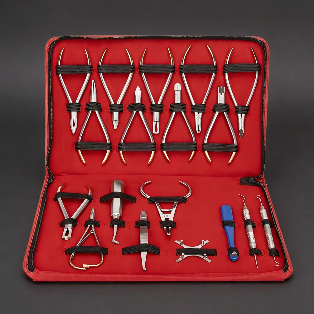 2026 NEWV 18Pcs/Set . Orthodontics Pliers Set With TC. Tools Kit Distal End Cutter Forceps . Instruments Pro