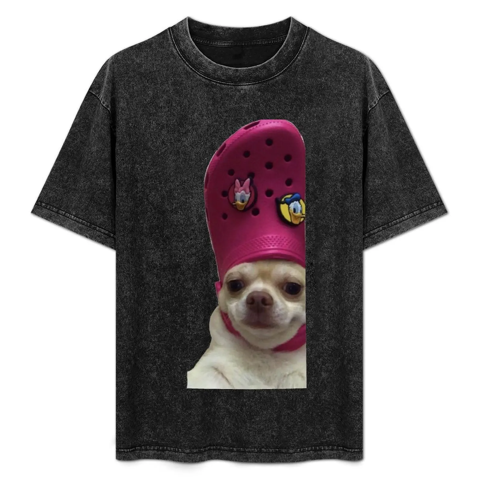 

Dog Wearing a Croc T-Shirt luxury t-shirt anime figures baggy shirts tees t shirt for men