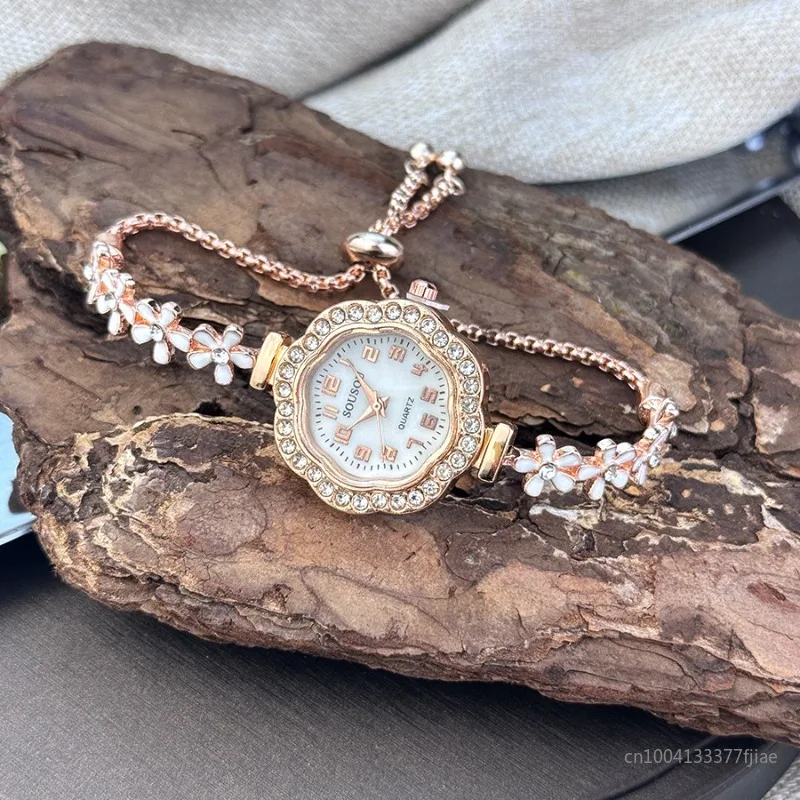 

Женские часы с цепочкой-русалкой, роскошный браслет без бриллиантов, золотой Beimu, женские модные кварцевые часы Relojes