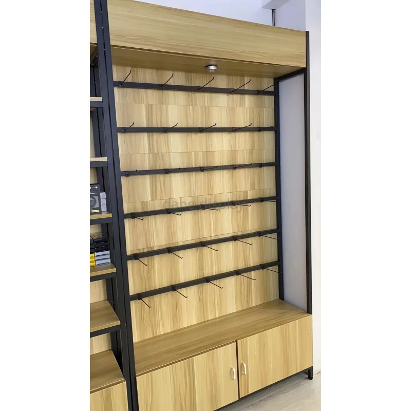 custom.Adjustable Showcases Mobile Phone Sock and Snack Trinket Supermarket  Shelves Hook cabinet for Convenience Stor