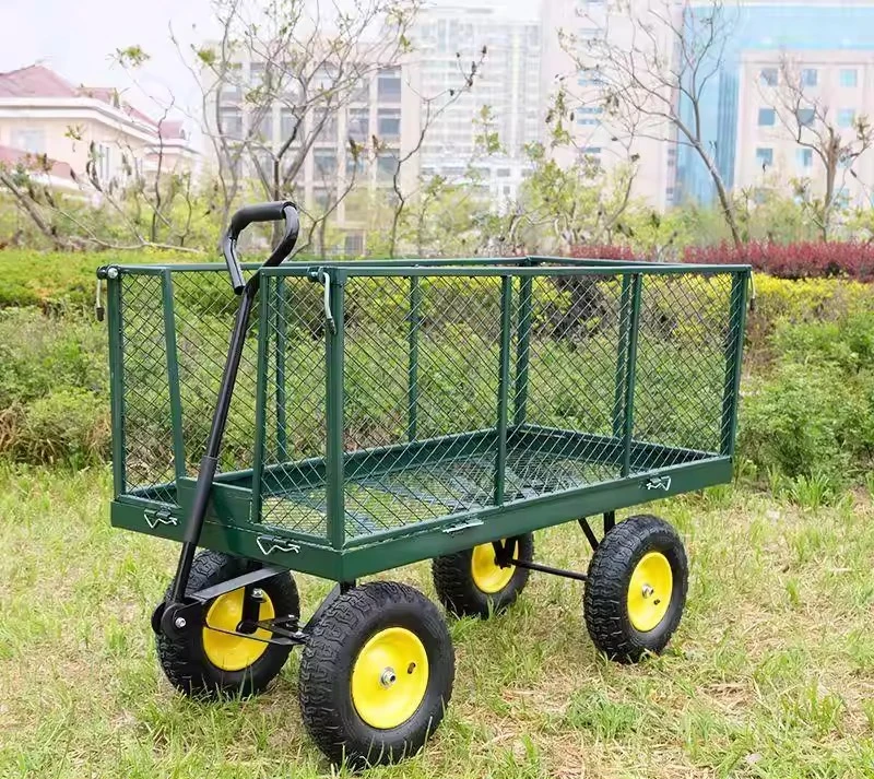 CZ Large Four-Wheel Trailer Sweet Potato Cart Net Cart Elevated Stall Camping Transport Cart view 3