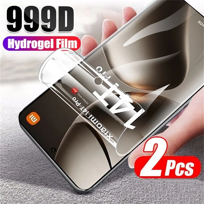 2Pcs 999D Curved Hydrogel Film Screen Protector for Xiaomi14T Xiaomi 14T 14 T Pro 5G Soft Films Xiomi Mi14T Mi 14TPro Not Glass