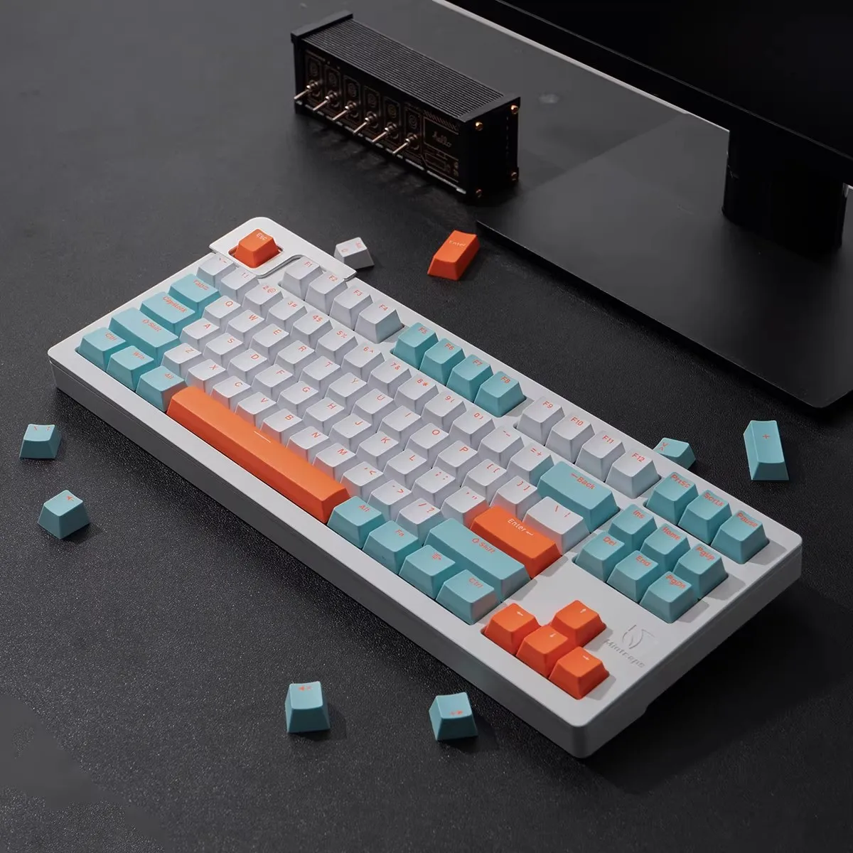 

GMK Salmon Keycaps113 Key PBT Dye Subbed Two-color forming Key Caps OEM Profile Keycap With 2.25U 2.75U 3U 7U Spacebar ISO Enter