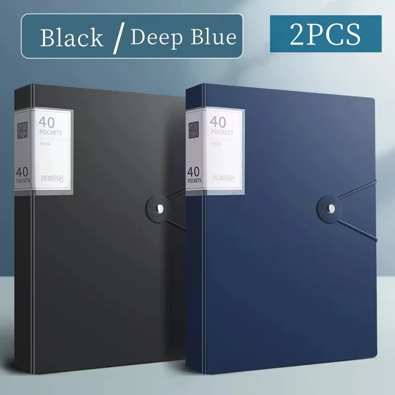 منظمات Ultimate 2-Pack A4! 60 جيبًا شفافًا - خفيف الوزن ومحمول. ترويض المكتب والفوضى المدرسية على الفور
