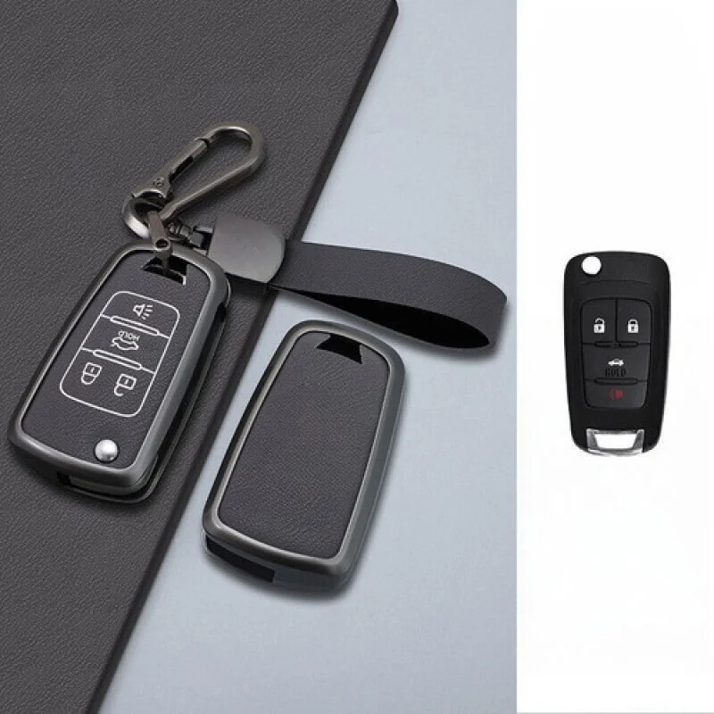 غطاء حافظة مفاتيح السيارة من الجلد المصنوع من سبائك الزنك لسيارة تشيفي كامارو إمبالا لبويك إنكور