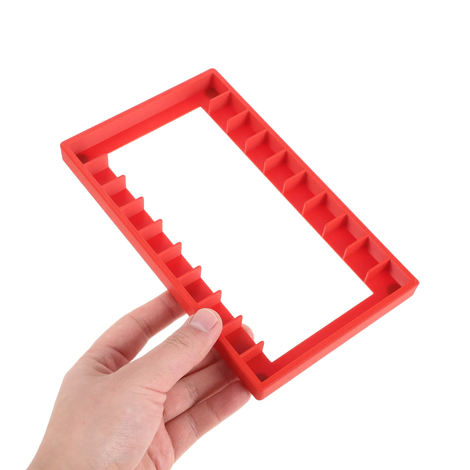 Cassette Tape Storage Organizer 10 Slot Holder Rack Divided Compartments Music Collection Display Home Desk Red