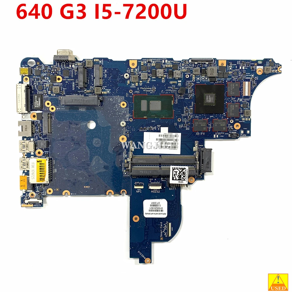 916828-601 916828-001 For HP 640 G3 I7-7600U Laptop Motherboard Core i5-7300U Dual-Core Processor (2.6GHz, 3MB）6050A2860101