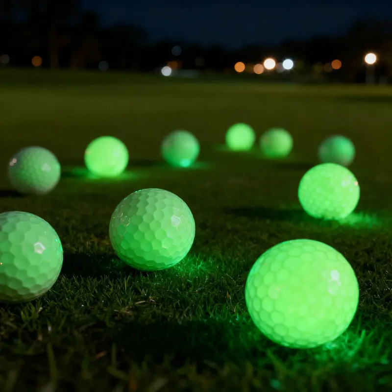 3/6/9pcs Luminous Night Golf Ball Bright Luminous Balls Glow in The Dark Fluorescent Golf Ball for Training Hitting Practice