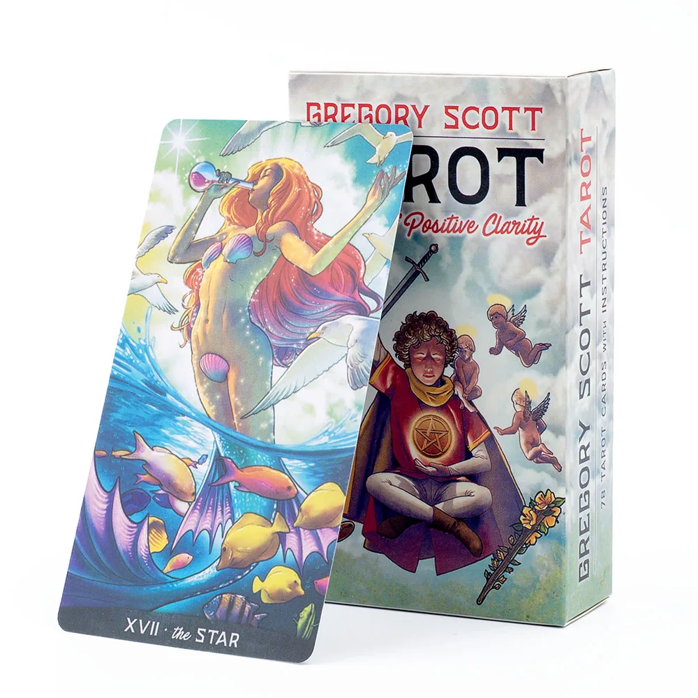 Gregory Scott Tarot 78-Card Deck for English Visions Divination Board Games Party Entertainment and Desktop Leisure Activities