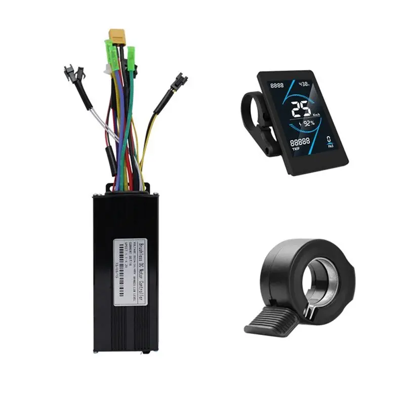 Reliable-24V 36V 48V 30A Brushless Controller T5S Meter LCD Display+130X Throttle Kit For Electric Scooter E-Bike Repair Kit