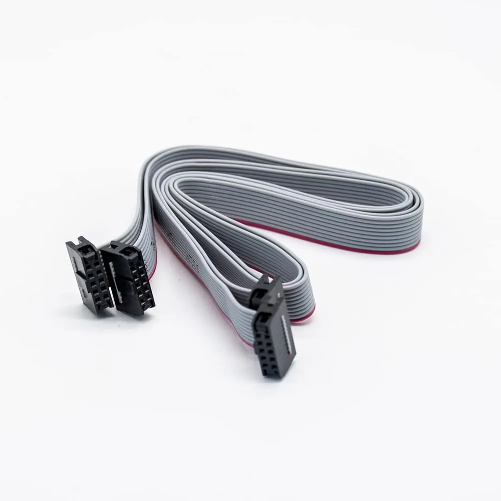 10pcs-2mm Pitch 2x5 Pin 10-Pin Flat Ribbon Cable 10-Wire IDC 45cm Length for Electronics