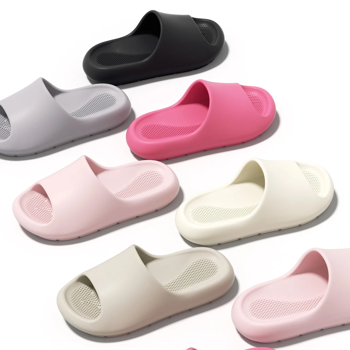 

Summer Fashion Men Slippers Massage Concise Beach Sandals Thick Sole Women Soft EVA Flats Couples Anti-Slip Outdoor Indoor Shoes