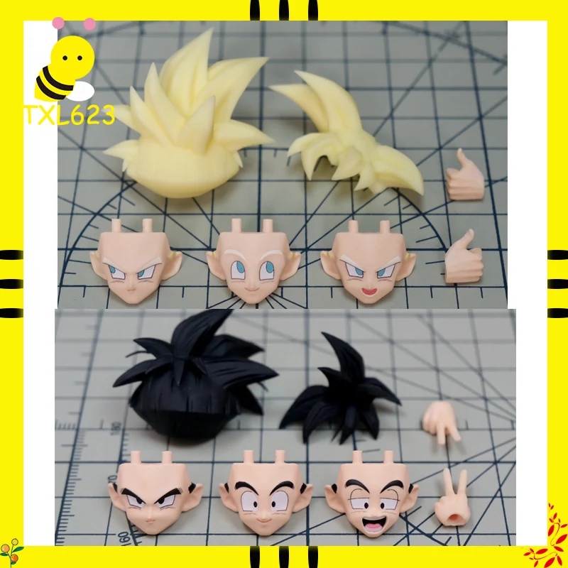 

Air&HM AH001 Dragon Ball Z Shf Gohan Hair Action Figure Headsculpts Hair Accessories Kit Collectible Toys Gifts for Fans