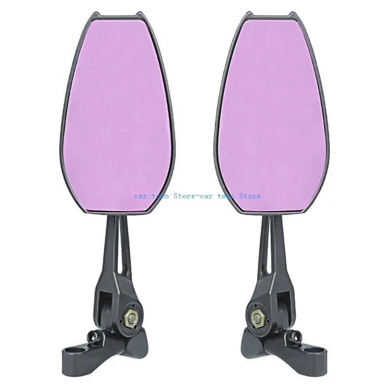 

RXJE Easy Install Glass Aluminum Mirrors Wide View Rearview Glasses for Motorbikes