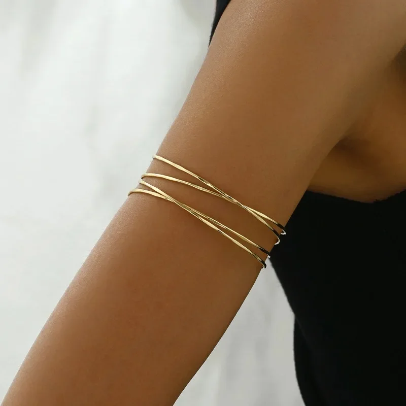 Simple Ladies Bracelet Versatile Multi-Layer Arm Ring Geometric Line Bracelet Trendy Party Accessories Trendy Party Accessories